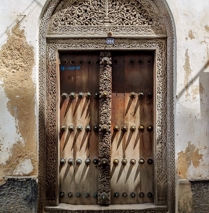 Zanzibari Door #334 showing the intricate carvings