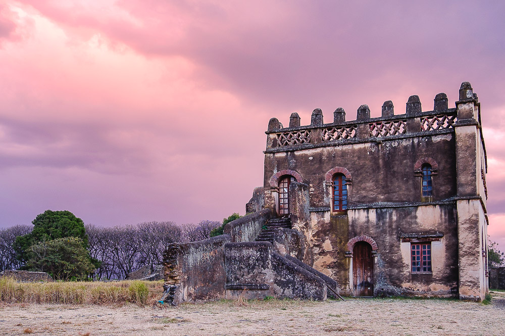 The palace of Yohannes I in the historical compound of Fasil Ghebbi, Gondar, Ethiopia
