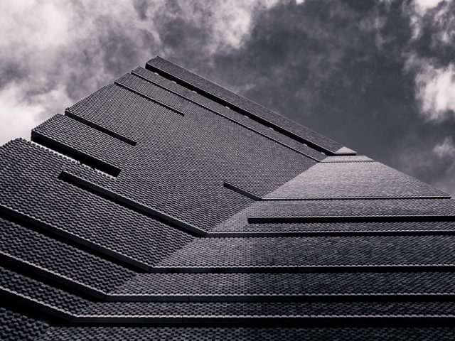 Working at the Pyramids - Tate Modern Extension in Black & White